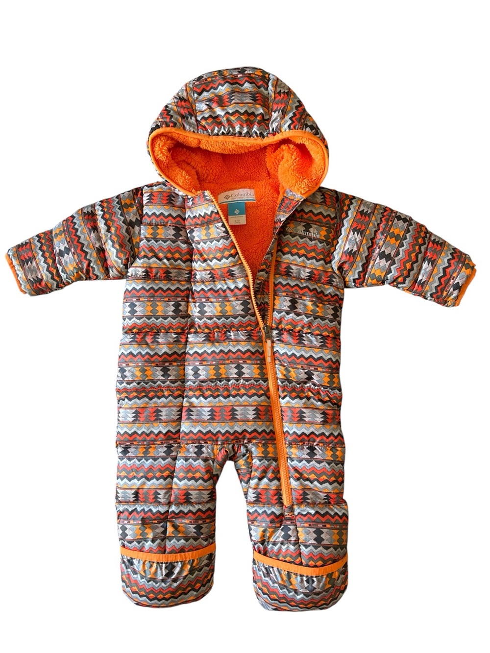 Columbia Infant Frosty Freeze Bunting Orange Aztec 6-12 months